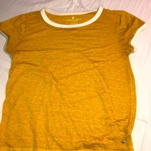 Mustard yellow American eagle tee